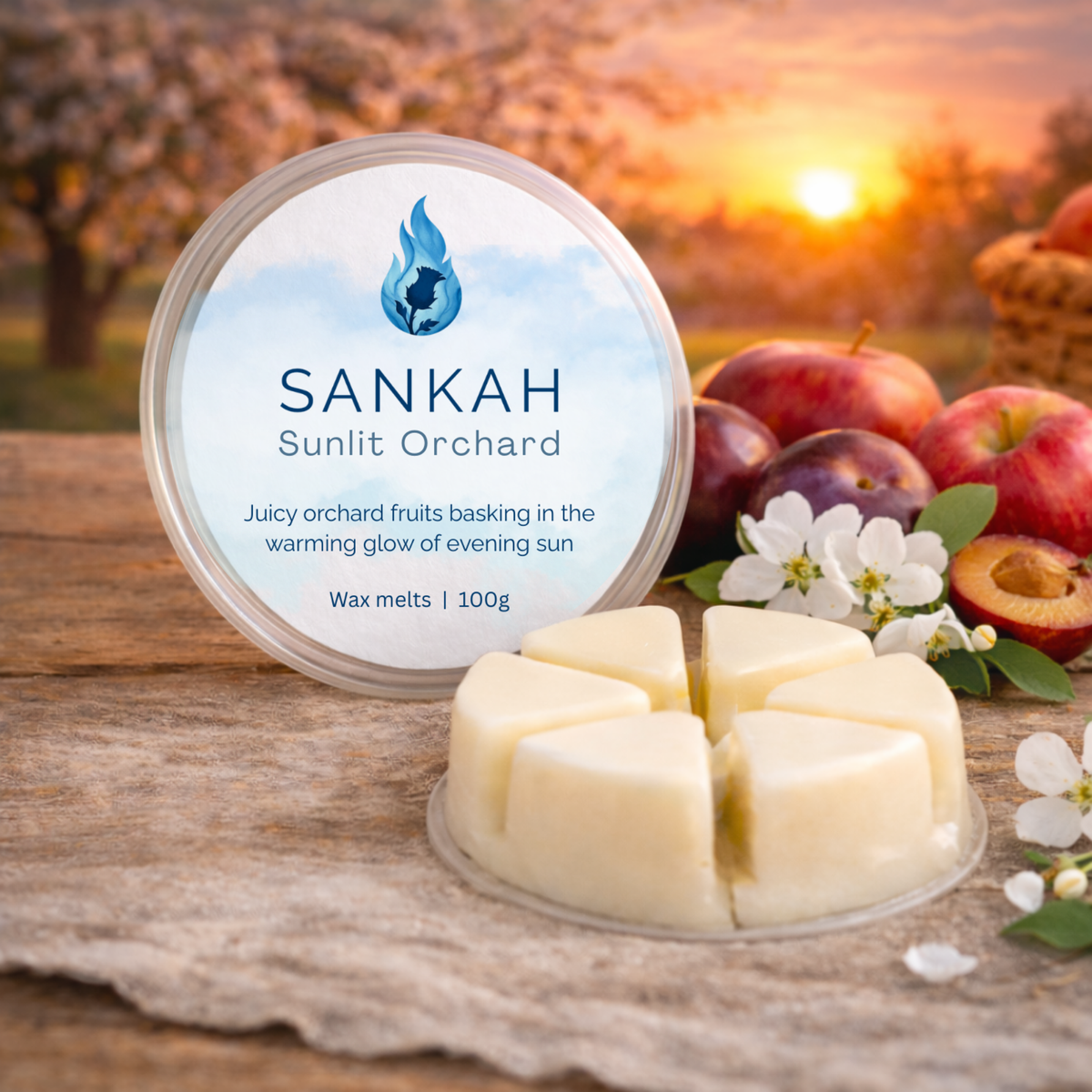 Sunlit Orchard Scent Pods | Rhubarb & Orchard Fruits Wax Melts | Sankah